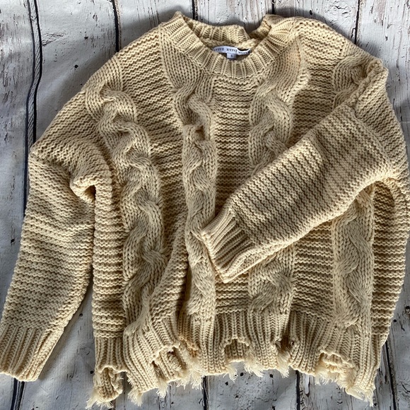 NEVER WORN Hyfve comfy oversized tan sweater - Picture 2 of 6